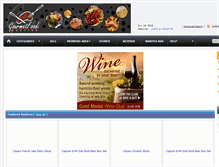 Tablet Screenshot of gourmetfoodauction.com